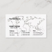 世界地図の名刺Desgin 名刺 (正面)