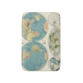 世界地図の地図2 バスマット (正面縦)