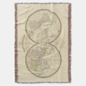 世界地図の地図 スローブランケット (正面縦)