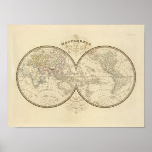世界地図の地図 ポスター