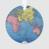 世界地図の地球のヴィンテージ1915の地図 オーナメント (裏面)