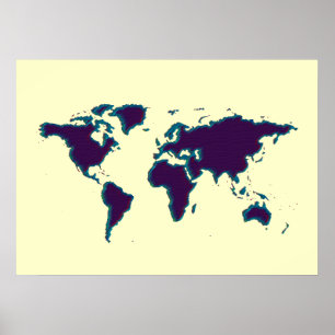 世界地図の壁の装飾 ポスター