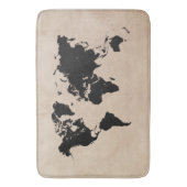 世界地図の大きいバス・マット バスマット (正面縦)