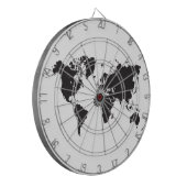 世界地図の投げ矢板 ダーツボード (正面左)