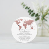 世界地図の挙式　自宅での披露宴　招待状 (スタンド正面)