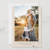 世界地図の旅の冒険がベビーシャワーを始める 招待状 (裏面)