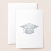 世界地図の旅行の冒険が始まる卒業 箔カード (裏面封筒付き)