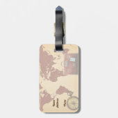 世界地図の旅行手荷物 ラゲッジタグ (裏面縦)