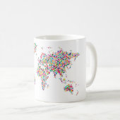 世界地図の星 コーヒーマグカップ (正面右)