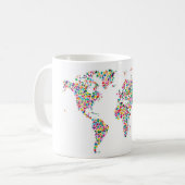世界地図の星 コーヒーマグカップ (正面左)