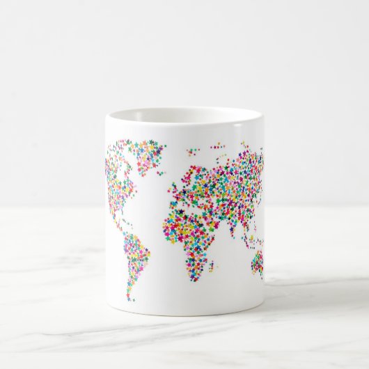 世界地図の星 コーヒーマグカップ (中央)