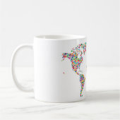 世界地図の星 コーヒーマグカップ (左)