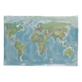 世界地図の枕箱-旅行、wanderlust 枕カバー (裏面)
