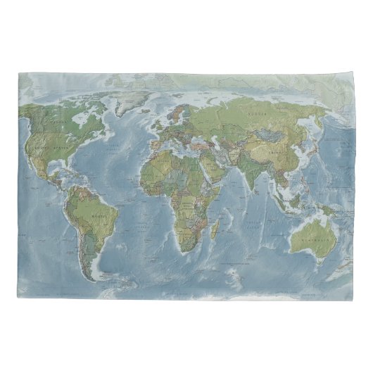 世界地図の枕箱-旅行、wanderlust 枕カバー (裏面)