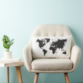 世界地図の枕 ランバークッション (椅子)