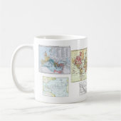 世界地図の歴史のマグ コーヒーマグカップ (左)