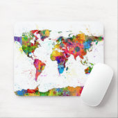 世界地図の水彩画の地図 マウスパッド (マウス)