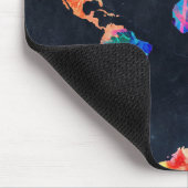 世界地図の水彩画21 マウスパッド (コーナー)