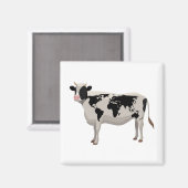 世界地図の牛 マグネット (正面/裏面)