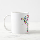 世界地図の猫の地図 コーヒーマグカップ (左)