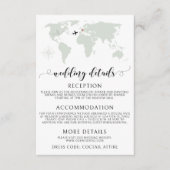 世界地図の目的地 ウェディングの詳細写真 カード (正面)