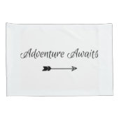 世界地図の緑及び紫色の冒険は待ちます 枕カバー (裏面-右)