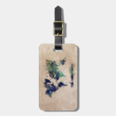 世界地図の荷物のラベル ラゲッジタグ (正面縦)