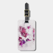 世界地図の荷物タグ ラゲッジタグ (正面縦)