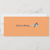 世界地図の誕生日航空券 招待状 (裏面)