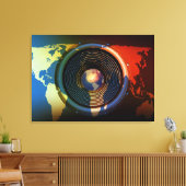 世界地図の講演者 キャンバスプリント (インサイチュ (リビング))