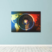 世界地図の講演者 キャンバスプリント (インサイチュ (ウッドフロア))