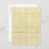 世界地図の輪郭 ポストカード (正面/裏面)