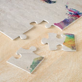 世界地図の都市水彩画 ジグソーパズル (側面)