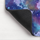 世界地図の銀河系の青4 マウスパッド (コーナー)