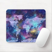 世界地図の銀河系の青4 マウスパッド (マウス)