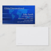 世界地図の青い技術の名刺 名刺 (正面/裏面)