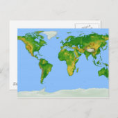 世界地図はがき ポストカード (正面/裏面)