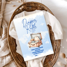 世界地図アドベンチャーがおむつラッフルを待つ