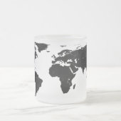 世界地図アドベンチャー - 名前入り フロストグラスマグカップ (中央)