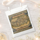 世界地図アンティークオルテリアス欧州トラベル フェイバーバッグ (クリップ留めされた状態)