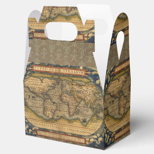 世界地図アンティークオルテリアス欧州トラベル フェイバーボックス (オープン)