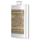 世界地図アンティークオルテリアス欧州トラベル フラスク (左)