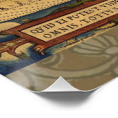 世界地図アンティークオルテリアス欧州トラベル ポスター (コーナー)