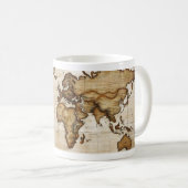 世界地図アンティークコーヒーマグ コーヒーマグカップ (正面右)