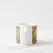 世界地図アンティーク1886 図解入りの、写真付きの エスプレッソカップ (裏面)