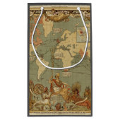 世界地図アンティーク1886 図解入りの、写真付きの スモールペーパーバッグ (裏面)