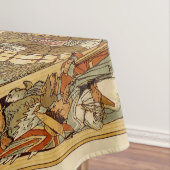 世界地図アンティーク1886 図解入りの、写真付きの テーブルクロス (インサイチュ)