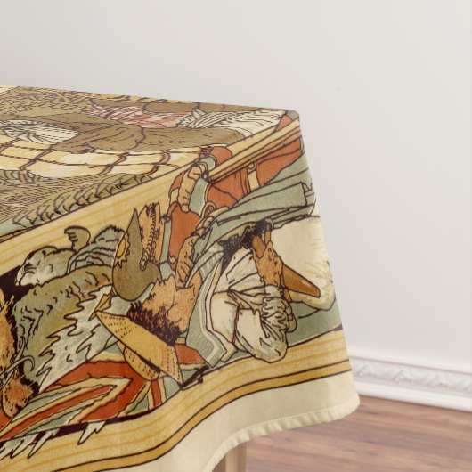 世界地図アンティーク1886 図解入りの、写真付きの テーブルクロス (インサイチュ)