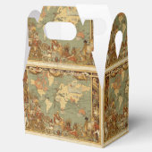 世界地図アンティーク1886 図解入りの、写真付きの フェイバーボックス (オープン)