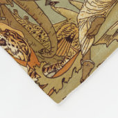 世界地図アンティーク1886 図解入りの、写真付きの フリースブランケット (角)